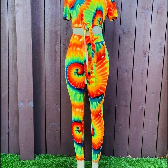 Tye-Dye Matching Set [Orange Blue Green] - Picture 13 of 13